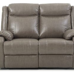 Contemporary Padded Love Seat - Gray