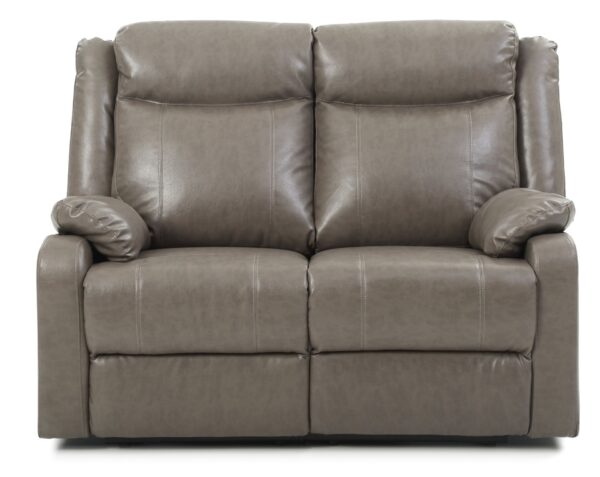 Contemporary Padded Love Seat - Gray