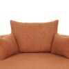 360° Swivel Chair Accent Barrel Chair Swivel Round Sofa Chair With 3 Removable Pillows For Living Room, Office And Hotel - Orange Red - Image 21