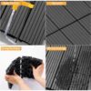Wood Plastic Composite Deck Tiles (Set of 20), Sustainable Composite Decking Resist Rust, Water, Weather, Easy To Diy & Maintain, Ideal For Patios, Balconies, Rooftops - Light Gray - Image 11