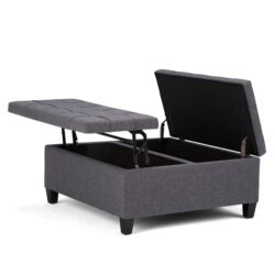 Harrison - Coffee Table Storage Ottoman - Slate Gray