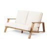 Paloma - Loveseat And Coffee Table Set With Adirondack Design Acacia Wood And Waterproof Fabric - Teak / Beige - Image 12