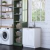 Murphy - Laundry Multifunctional Cabinet With Faucet And Stainless Steel Sink - White - Image 8