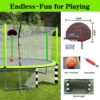 16Ft Trampoline With Basketball Hoop Pump And Ladder (Inner Safety Enclosure) With Soccer Goal - Green - Image 3