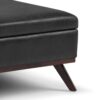 Owen - Square Coffee Table Storage Ottoman - Distressed Black - Image 3