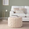 Braided - Round Ottoman - Cream - Image 4