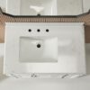 Freestanding Single Sink Bathroom Vanity With Solid Wood Construction And Engineered Marble Top - White - Image 7