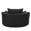 360 Degree Swivel Accent Barrel Chair With Removable Pillows - Black - Image 15