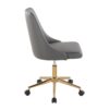 Marche - Contemporary Swivel Task Chair With Casters - Gold / Gray - Image 3