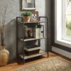 Itzel - Antique Bookshelf - Gray / Oak - Image 9