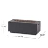 Contemporary Outdoor 40, 000 Btu Propane Fire Pit - Dark Gray - Image 3