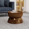 Sparling - Modern Iron Hourglass Coffee Table - Brushed Antique Brown - Image 2