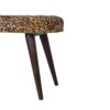 Leopard Print Deep Button Bench - Walnut - Image 8
