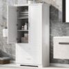 Tall Bathroom Storage Cabinet, With Two Doors And Drawers, Adjustable Shelf, MDF Board - White - Image 11