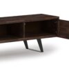 Lowry - Handcrafted, TV Media Stand - Distressed Charcoal Brown - Image 4