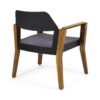 Soho - Transitional Style Outdoor Club Chair (Set of 2) With Cushions - Teak - Image 7