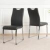Modern Dining Chair (Set of 2), Upholstered With Cloth And Electroplated Metal Legs For Home Furniture - Charcoal Gray - Image 4