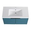 Contemporary Wall Mounted Bathroom Vanity With Resin Sink & Soft Close Doorі - Lake Blue - Image 13
