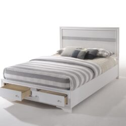 Naima - Queen Bed With Storage - White