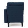 Comfy 5 Pieces L Shaped Sofa With Wooden Legs, Modern Side Chairs For Living Room - Navy Blue - Image 9