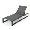 Chaise Lounge (Set of 2), Outdoor Patio Lounge Chairs With 5 Reclining Positions - Black / Gray - Image 5