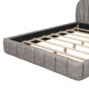 Queen Size Upholstered Platform Bed, Polyester - Gray - Image 9