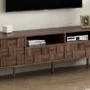 Mid Century TV Stand With 2 Drawers, Media Console Table For Tvs Up To 85'', Entertainment Center With Storage For Living Room - Dark Brown - Image 22