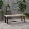 Equilibrium - Outdoor Dining Table With Slat Top Table - Gray - Image 7