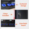 Wall Mounted Double Door Storage Cabinet With Tool Rack And Hooks, Stainless Steel - Black / Red - Image 6