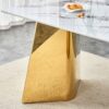 Dining Table, Paired With Electroplated Golden Butterfly Table Legs - Gold / White - Image 15