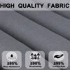 2 Piece Outdoor Chaise Lounge Chair Cushion Replacement Set - Gray - Image 4