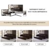 Pull Out Sofa Bed, 3 In 1 Faux Leather Convertible Sleeper Sofa With Nailhead Trim & Rolled Arm Multifunctional Sofa Bed For Living Room - Dark Brown - Image 15