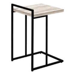Accent Table, C - Shaped, Contemporary And Modern - Taupe
