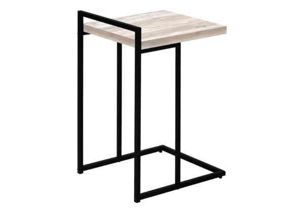 Accent Table, C - Shaped, Contemporary And Modern - Taupe