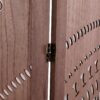 Panel Solid Wood Folding Room Divider - Brown - Image 5