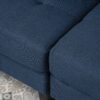 Comfy 5 Pieces L Shaped Sofa With Wooden Legs, Modern Side Chairs For Living Room - Navy Blue - Image 12