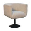 Boucle Swivel Chair - Cream - Image 4