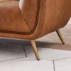 Addison - Left Sectional Leather Sofa - Cognac - Image 4