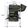 Padded Folding Outdoor Chair With Side Table And Storage Pockets, Lightweight Oversized Directors Chair For Indoor, Outdoor Camping, Picnics And Fishing - Green - Image 13