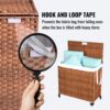 Laundry Hamper With Lid PE Rattan Powder Coating Frame Clothes Hampers With 2 Removable Bags, Wheels, 160L - Brown - Image 37