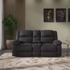 Marshall - Reclining Console Loveseat - Black - Image 6