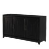 TV Stand For TVs Up To 65", Modern Entertainment Center Media Console Cabinet With 2 Spacious Storage Space, Solid Wood Legs For Living Room - Black - Image 9