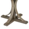 5 Piece Retro Round Dining Table Set With Curved Trestle Style Table Legs And 4 Upholstered Chairs For Dining Room - Taupe - Image 11
