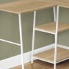 Computer Desk, Home Office, Corner, Storage Shelves, L-Shape, Work, Laptop, Contemporary, Modern - Natural - Image 2