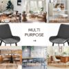 Modern Dining Chair Living Room Metal Leg Dining Chair (Set of 2) - Black / Gray - Image 5