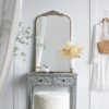 Full Length Mirror, Arched Mirror Hanging Or Leaning Against Wall Large Mirror For Living Room - Gold - Image 2