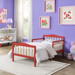 Twain - Toddler Bed - Coral/Natural