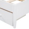 Queen Size Platform Bed With 2 Big Drawers Twin Size Trundle - White - Image 9