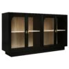 Storage Cabinet With Door For Living Room, Dining Room - Black - Image 5
