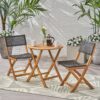 Evergreen - Outdoor Dining Set With Dining Table And 2 Chair - Brown - Image 4